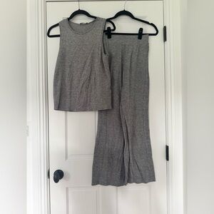 ZARA Gray Sleeveless Top and Pants Set
